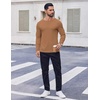 image:imageCOOFANDY Thermal Shirts for Men Heavyweight Long Sleeve T Shirt Casual Basic Shirts Stretch Crew Neck UndershirtsCamel