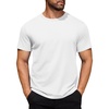 image:imageCOOFANDY Mens Cotton TShirt Short Sleeve Crew Neck Tee Shirts Casual Solid Basic TopsWhite