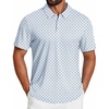 image:imageCOOFANDY Mens Golf Polo Shirts Short Sleeve Quick Dry Moisture Wicking Performance Collared Golf Shirt for MenGeometric Cross Print