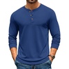 image:imageCOOFANDY Mens Henley TShirts Long Sleeve Casual Pullover Shirt Basic TopsRoyal Blue