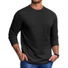 image:imageCOOFANDY Mens Long Sleeve Crew Neck T Shirts Cotton Pullover SweatshirtBlack