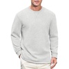 image:imageCOOFANDY Mens Long Sleeve Fleece Crewneck T ShirtAsh