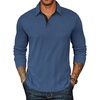 image:imageCOOFANDY Mens Long Sleeve Polo Shirts Classic Casual Button Polo TeeNavy Blue New