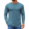 image:imageCOOFANDY Mens Long Sleeve T Shirts Crew Neck Casual Basic Pullover ShirtDemin Blue