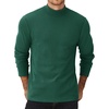 image:imageCOOFANDY Mens Mock Neck Sweater Lightweight Ribbed Knit Casual PulloverDark Green