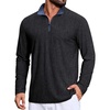 image:imageCOOFANDY Mens Quarter Zip Pullover Athletic Golf Mock Neck SweatshirtBlack