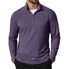 image:imageCOOFANDY Mens Quarter Zip Pullover Lightweight Mock Neck Sweatshirt Casual Long Sleeve Polo ShirtsDeep Purple