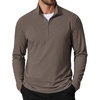 image:imageCOOFANDY Mens Quarter Zip Pullover Lightweight Mock Neck Sweatshirt Casual Long Sleeve Polo ShirtsLight Brown