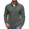 image:imageCOOFANDY Mens Quarter Zip Pullover Mock Neck Sweatshirt Long Sleeve SweaterArmy Green