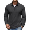 image:imageCOOFANDY Mens Quarter Zip Pullover Mock Neck Sweatshirt Long Sleeve SweaterDark Heather Grey