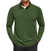 image:imageCOOFANDY Mens Quarter Zip Pullover Sweater Mock Neck Sweatshirt Casual PoloArmy Green