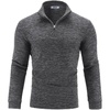 image:imageCOOFANDY Mens Quarter Zip Pullover Sweater Regular Fit Fleece SweatshirtGrey
