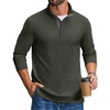 image:imageCOOFANDY Mens TShirts Quarter Pullover Lightweight Sweatshirt Casual ShirtArmy Green