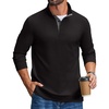 image:imageCOOFANDY Mens TShirts Quarter Pullover Lightweight Sweatshirt Casual ShirtBlack