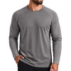 image:imageCOOFANDY Mens Thermal Shirt Regular Fit Fleece Lined Athletic Base LayerDark Grey