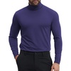 image:imageCOOFANDY Mens Turtleneck Shirts Slim Fit Shirt Tops Lightweight Pullover Basic Sweater Casual Long Sleeve ShirtDark Navy