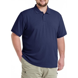 image:imageCOOFANDY Mens Big and Tall Polo Shirt Short Sleeve Cotton Pique Golf ShirtNavy Blue