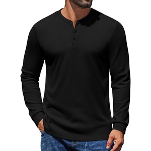 image:imageCOOFANDY Mens Henley Shirts Long Sleeve Button T Shirts Casual Pullover TeeBlack