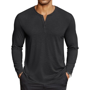 image:imageCOOFANDY Mens Henley Shirts Long Sleeve Lightweight Casual Basic TShirtBlack