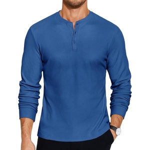 image:imageCOOFANDY Mens Henley TShirts Long Sleeve Pullover Shirt Casual Basic TeesRoyal Blue