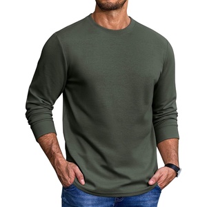 image:imageCOOFANDY Mens Long Sleeve Crew Neck T Shirts Cotton Pullover SweatshirtArmy Green