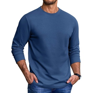 image:imageCOOFANDY Mens Long Sleeve Crew Neck T Shirts Cotton Pullover SweatshirtDark Blue