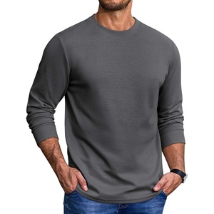 image:imageCOOFANDY Mens Long Sleeve Crew Neck T Shirts Cotton Pullover SweatshirtDark Grey