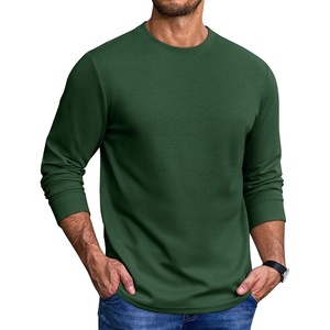 image:imageCOOFANDY Mens Long Sleeve Crew Neck T Shirts Cotton Pullover SweatshirtGreen