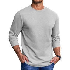 image:imageCOOFANDY Mens Long Sleeve Crew Neck T Shirts Cotton Pullover SweatshirtLight Grey