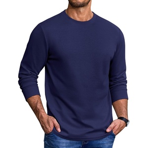 image:imageCOOFANDY Mens Long Sleeve Crew Neck T Shirts Cotton Pullover SweatshirtNavy
