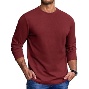 image:imageCOOFANDY Mens Long Sleeve Crew Neck T Shirts Cotton Pullover SweatshirtWine Red
