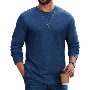 image:imageCOOFANDY Mens Long Sleeve T Shirt Cotton Blend Casual Tee ShirtsBlue