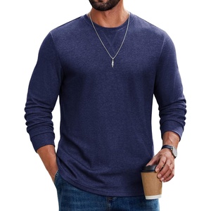 image:imageCOOFANDY Mens Long Sleeve T Shirt Cotton Blend Casual Tee ShirtsNavy Blue