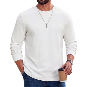 image:imageCOOFANDY Mens Long Sleeve T Shirt Cotton Blend Casual Tee ShirtsWhite