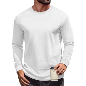 image:imageCOOFANDY Mens Long Sleeve T Shirt Heavyweight Crew Neck TShirt Premium Cotton TeeWhite