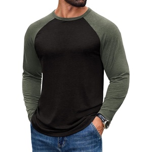 image:imageCOOFANDY Mens Long Sleeve Tee Shirts Casual Crewneck Raglan TShirts Stretchy Baseball Pullover TeeBlack