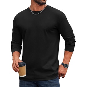 image:imageCOOFANDY Mens Long Sleeve Tee Shirts Cotton Casual Basic TShirtsBlack