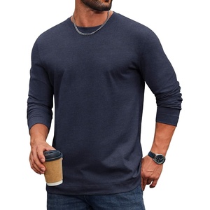 image:imageCOOFANDY Mens Long Sleeve Tee Shirts Cotton Casual Basic TShirtsMidnight Blue