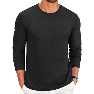 image:imageCOOFANDY Mens Long Sleeve Tee Shirts Crew Neck Casual Soft TeesBlack