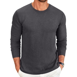 image:imageCOOFANDY Mens Long Sleeve Tee Shirts Crew Neck Casual Soft TeesDark Grey