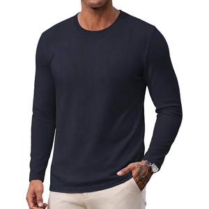 image:imageCOOFANDY Mens Long Sleeve Tee Shirts Knit Crew Neck Shirts Casual PulloverDark Blue