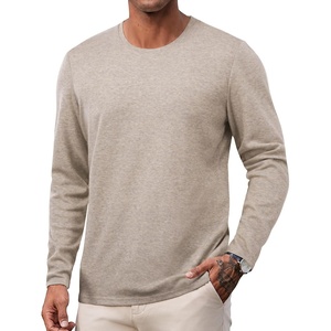 image:imageCOOFANDY Mens Long Sleeve Tee Shirts Knit Crew Neck Shirts Casual PulloverKhaki