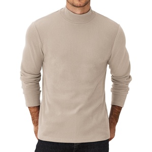 image:imageCOOFANDY Mens Mock Neck Sweater Lightweight Ribbed Knit Casual PulloverBeige