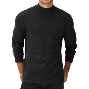 image:imageCOOFANDY Mens Mock Neck Sweater Lightweight Ribbed Knit Casual PulloverBlack