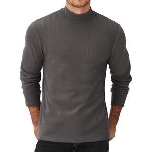 image:imageCOOFANDY Mens Mock Neck Sweater Lightweight Ribbed Knit Casual PulloverDark Gray