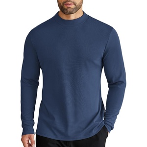 image:imageCOOFANDY Mens Mock Turtleneck Long Sleeve Shirts Slim Fit Basic TShirt Ribbed Pullover Sweater1 Packnavy Blue