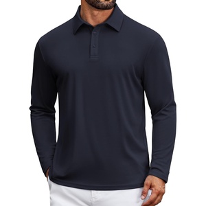 image:imageCOOFANDY Mens Polo Shirts Long Sleeve UPF 50 Moisture Wicking Golf ShirtNavy Blue