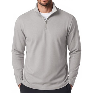 image:imageCOOFANDY Mens Quarter Zip Pullover Golf Shirts Mock Neck Casual SweatshirtLight Grey