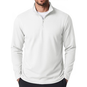 image:imageCOOFANDY Mens Quarter Zip Pullover Golf Shirts Mock Neck Casual SweatshirtWhite