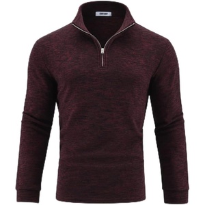 image:imageCOOFANDY Mens Quarter Zip Pullover Sweater Regular Fit Fleece SweatshirtRed